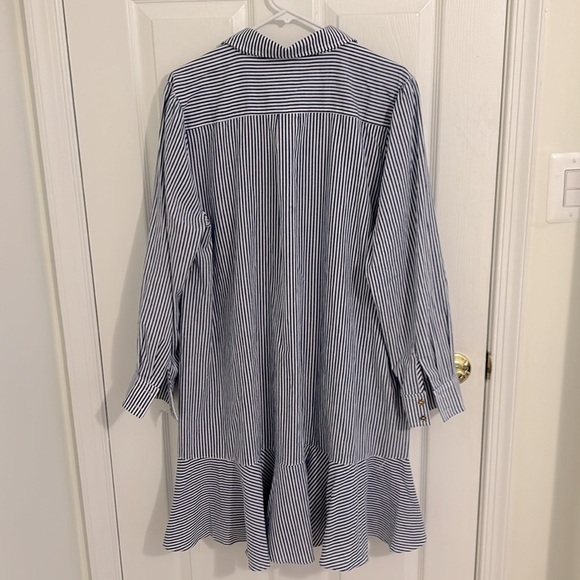 Duffield Lane Iris Dress In Navy and White Classic Stripe NWT Size XL - Picture 4 of 9